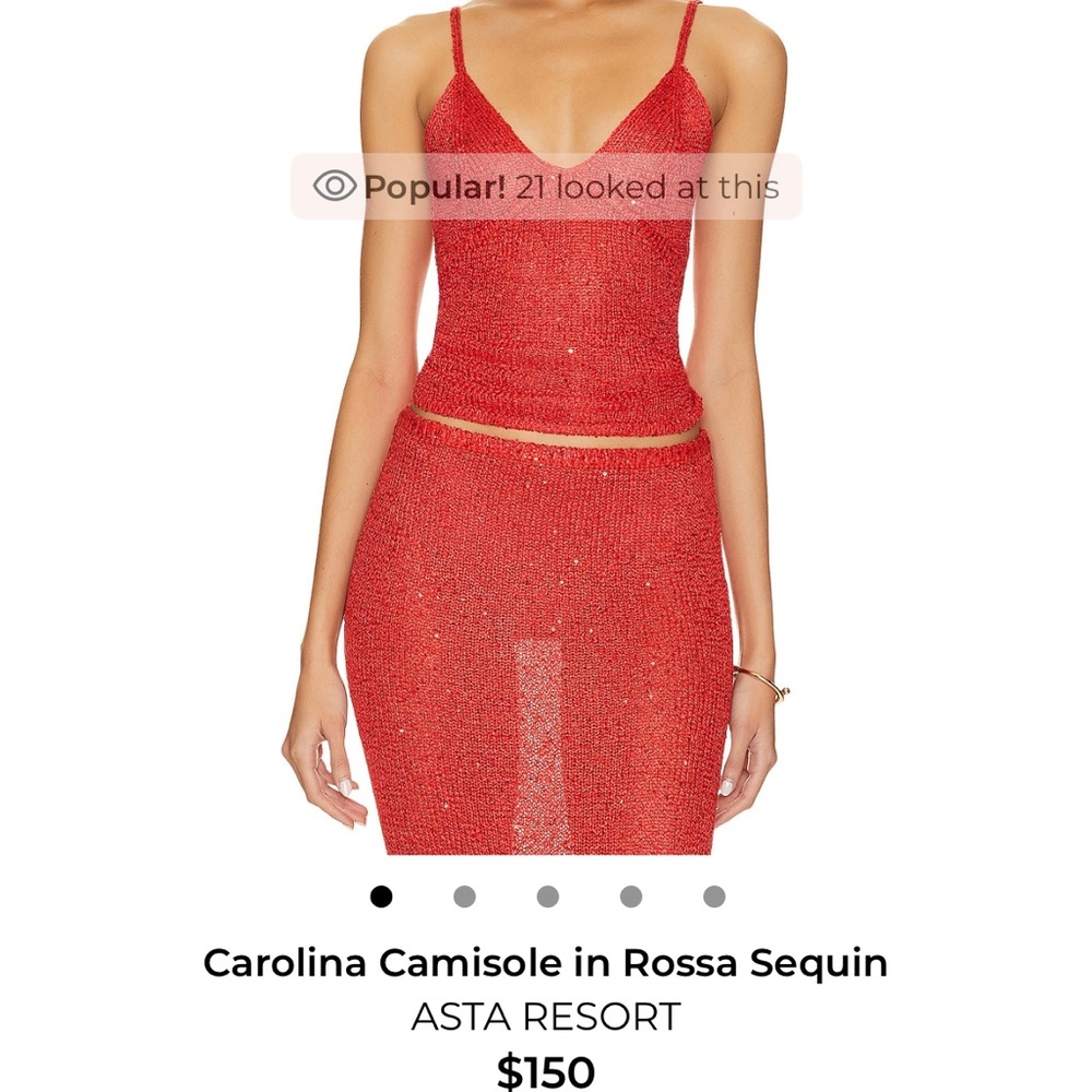 Asta Resort Red Knit Women's Top